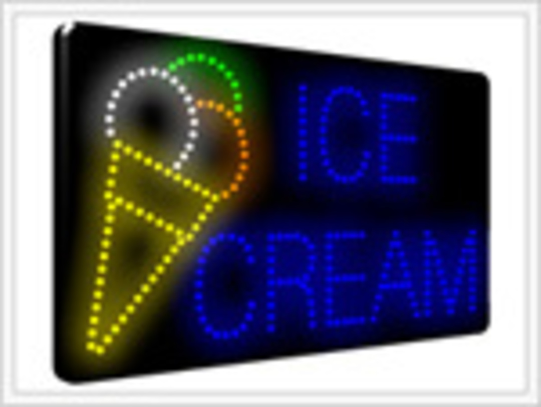 (LED-SIGN-07) LED Flashing ICE CREAM Sign image 0